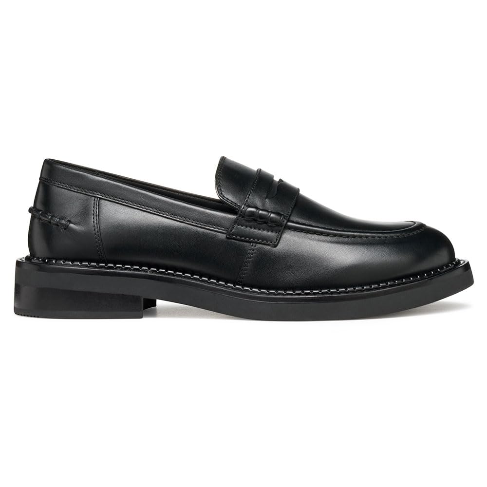Geox Women's D Serilda Loafer, Black, 36.5 EU, Black, 3.5 UK