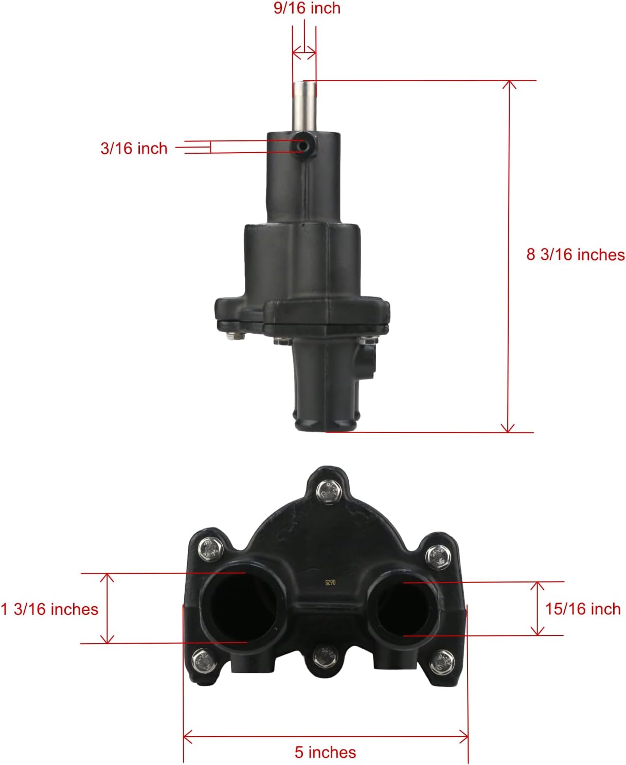 The ROP Shop Water Pump Assembly for Mercury MerCruiser 862776A01, 8M0140001, 8M0050018 Motor