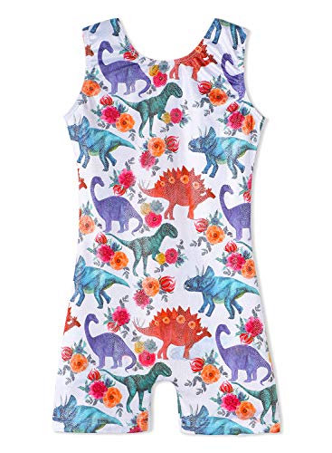 Image of HOZIY Gymnastics Leotards for Girls Unicorn Aurora Rainbow Mermaid Dinosaur Cupcake Sparkle Biketard Toddlers Kids Children