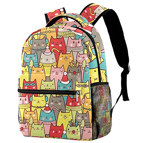 Sac à dos chat et renne avec porte-bouteille pour fille et garçon