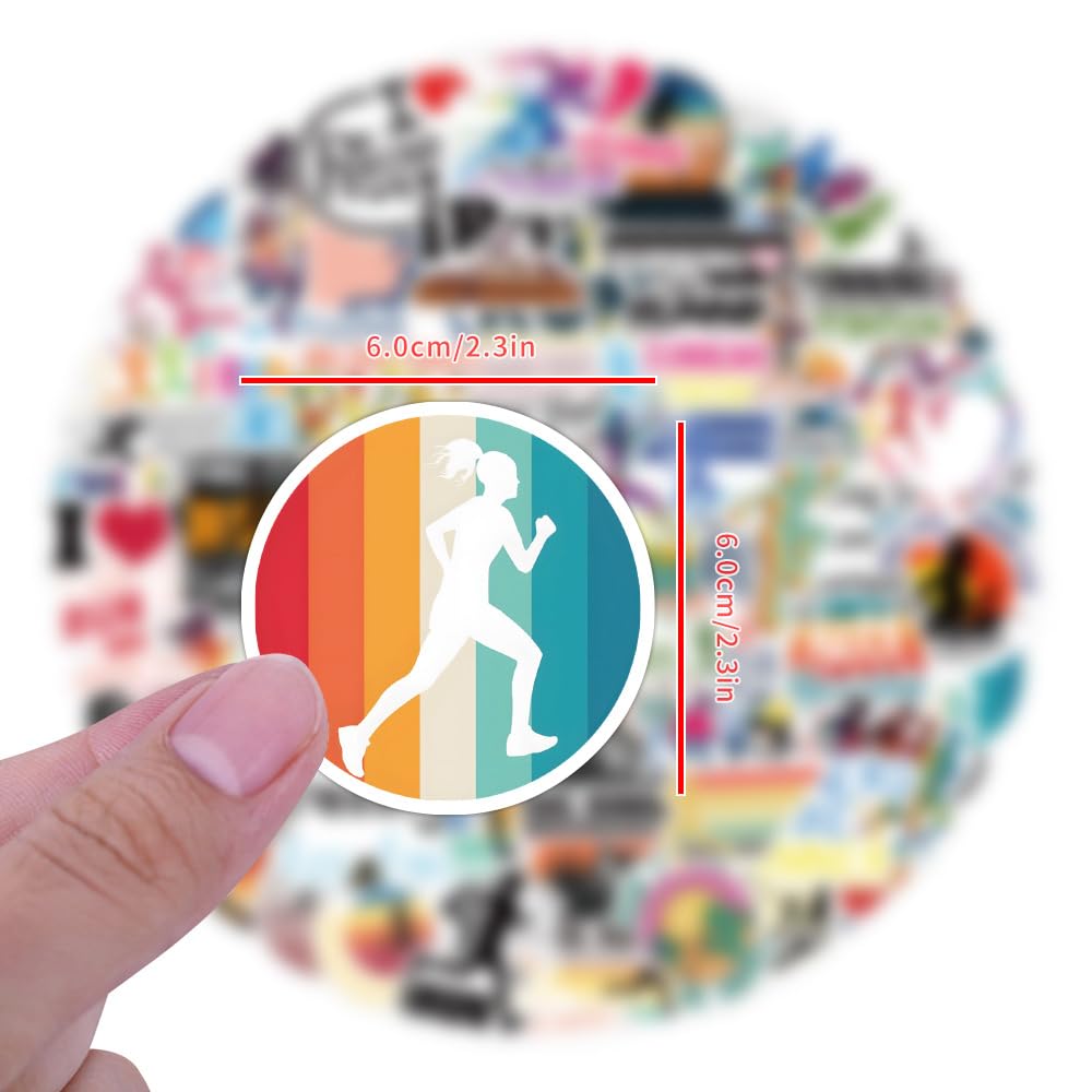 100 Pcs Run Stickers for Kids Teens Adults Boys Girls Gift,Stickers Pack for Laptop,Skateboard,Luggage,Car,Bike - Image 4