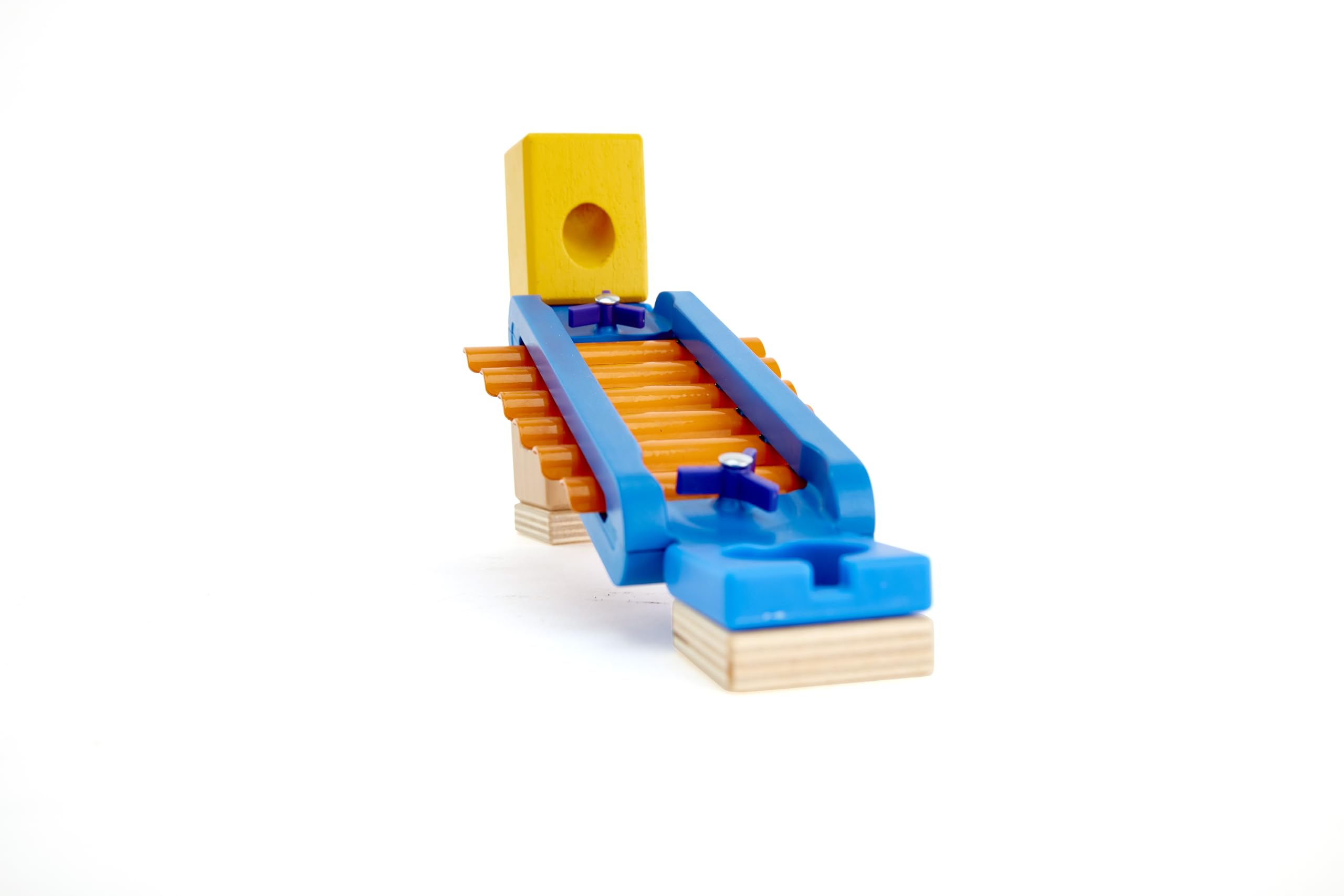 Hape E6022 Quadrilla Sonic Playground, Wooden Marble Run Accessories - Educational Construction Toys for 4 Years and Up