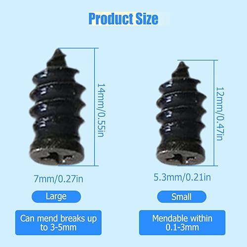 Miniatura 3 de GlossPluss Kit de uñas de goma para reparación de neumáticos con 2 tamaños, nuevas herramientas de reparación rápida de neumáticos de autoservicio