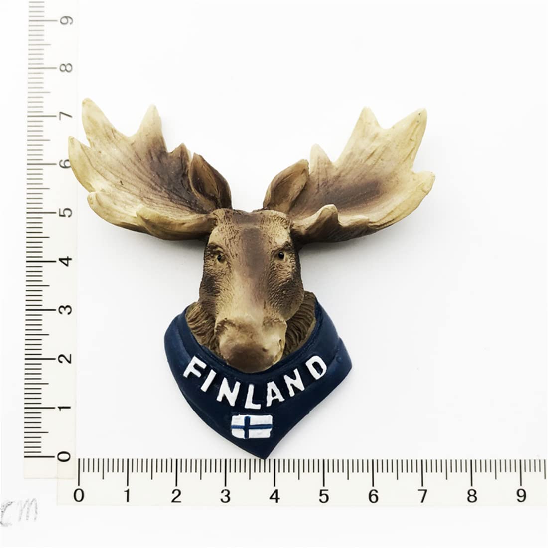 Magnete Frigo Finlandia Alce 3D - Souvenir Turistico In Resina Fatto A Mano, 8x10 Cm