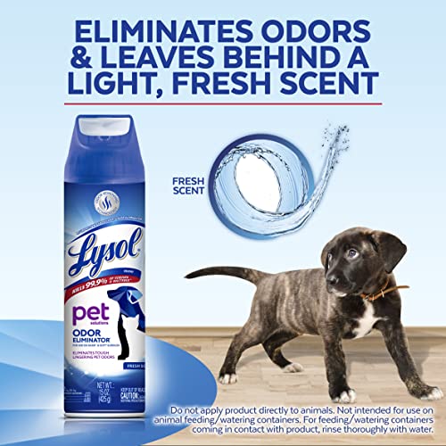 Lysol Pet Odor Eliminator Spray, Sanitizing And Disinfecting Spray For Pet Odors, 15Oz (Pack Of 3) #TOP3