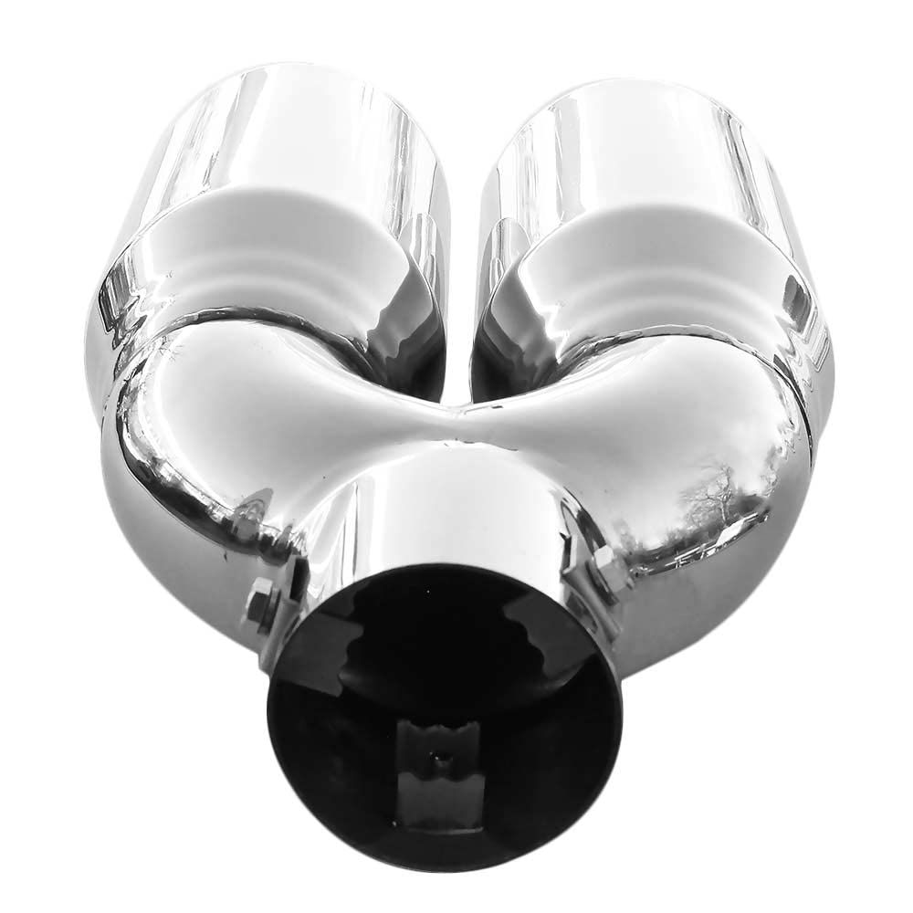 Auspuffblende Universal Edelstahl - Ovales Endrohr Bis 59mm Für Auto & Motorrad