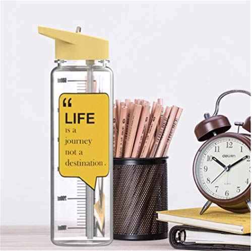Bouteille d'eau en plastique de 720ml avec paille intégrée pour hydratation quotidienne sportive - 6