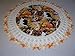 Fall Doily Cats and Pumpkins Table Topper Round Handmade Table Decoration Crochet 20 Inches Fall Centerpiece