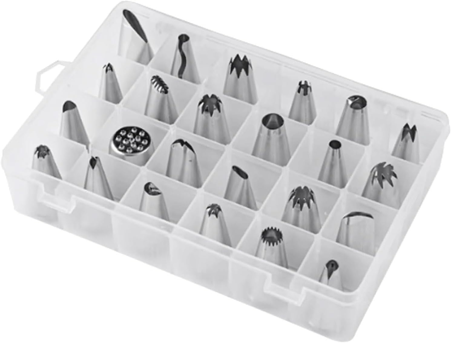Piping Tips Stainless Steel Pastry Nozzles 24pcs Icing Tips Russian Tips Decorating Tips Piping Kit Icing Frosting Nozzles Make Desserts