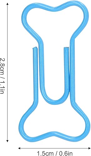 Miniatura 5 de HERCHR 50 clips de papel de avión creativos, bonitos clips de papel con forma de hueso de perro, clips para marcapáginas, archivos de oficina,