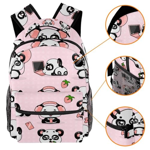 Sac à dos léger et compact petit panda fou style décontracté