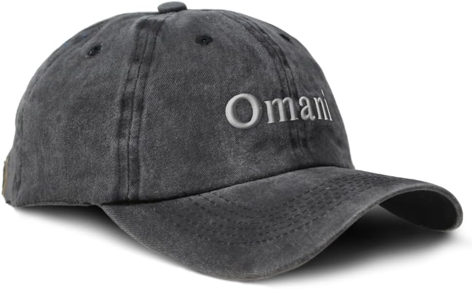 Custom Soft Baseball Cap Embroidered Dad Hat Omani Oman Arabic Arab Muscat Vintage Hats Washed Baseball Cap