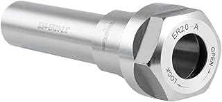 Accusize Industrial Tools ER20 Collet Chuck Extension Rod, 3/4″ Straight Shank, 2.50″ Shank Length, 3.93″ OAL, 0.04″–0.511″ Capacity, 0223-0210