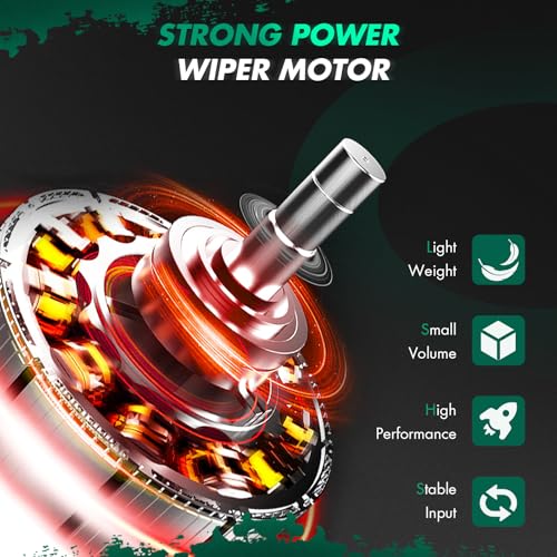 Image of SCITOO Windshield Wiper Motor Fits For 2000-2005 for Chevrolet Impala, Replacement OE# 12494761,401012,WPM1012,851012, 6 - Pin, Front Side