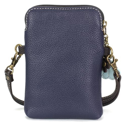 Image of CHALA Ocean Collection Cell Phone Crossbody Purse-Women PU Leather /Canvas Multicolor Handbag with Adjustable Strap
