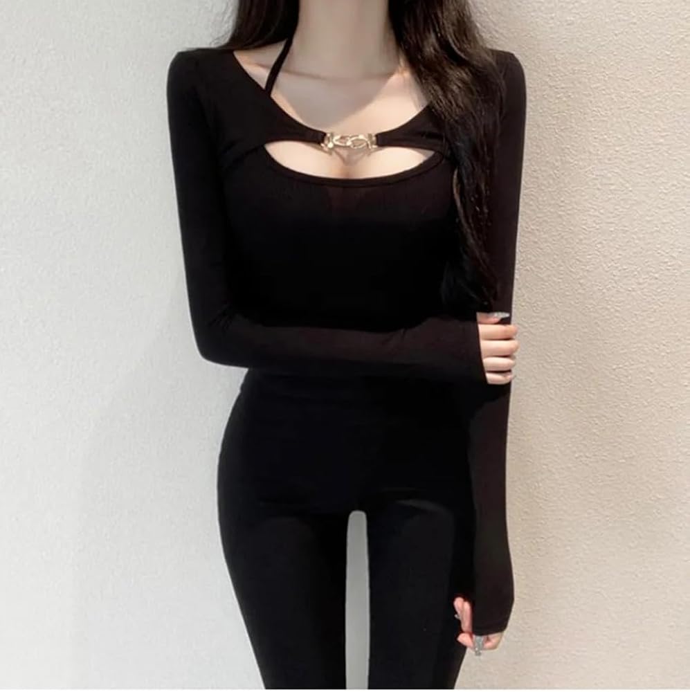 ★新品未使用★カップ付きTシャツ&レギンスセットアップ★定価14,800円★Ｌ★ Amazon | [YAZHUE] 胸開き Tシャツ 2点セット レディース