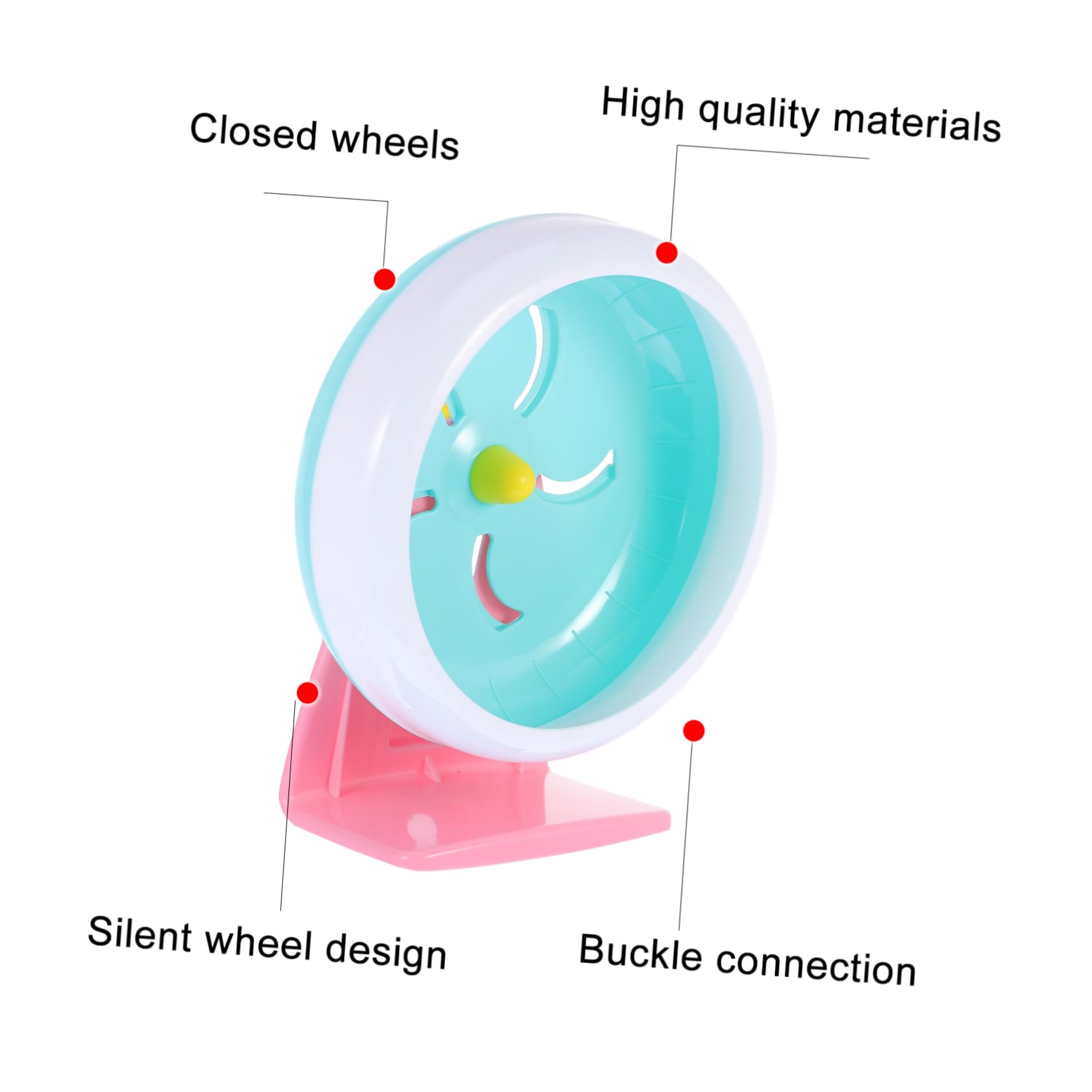 DOITOOL 2piezas Rueda De Ejercicio Silenciosa para Hámsters De Juguete De Plástico para Mascotas para Hámsters Gerbiles y Otros Animales Pequeños Diseño Seguro Ruido Diversión y