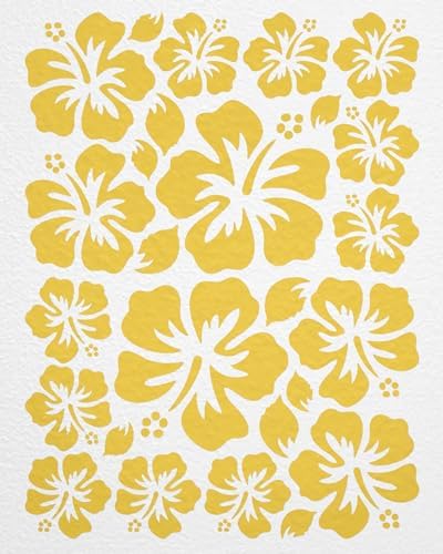 HIBISKUS BLUMEN Badezimmer FLIESENAUFKLEBER Fenster Wandtattoo Küche Bad Spiege