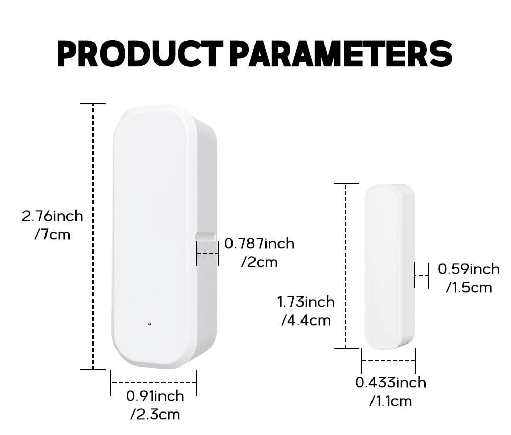 Zigbee Tuya - Sensor inteligente para puerta y ventana, 10 unidades, contacto inalámbrico con notificación instantánea de aplicación, para seguridad en el hogar y automatización inteligente del hogar