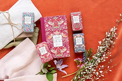 William Morris At Home Soap 4 x 50g, Guest Soaps Fragranced With Patchouli and Red Berry, Giftable Book Box - Image 4