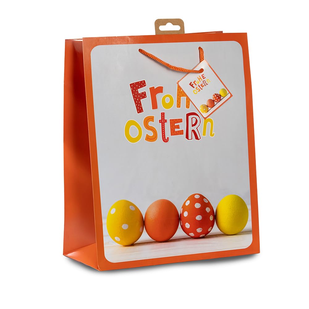 Laro Premium-Line Geschenktüten mit Henkel Large/Groß Ostern Bunt Eier 10/20/40/100stk, Anzahl:100, Muster Tüten:Ostern Bunt Eier