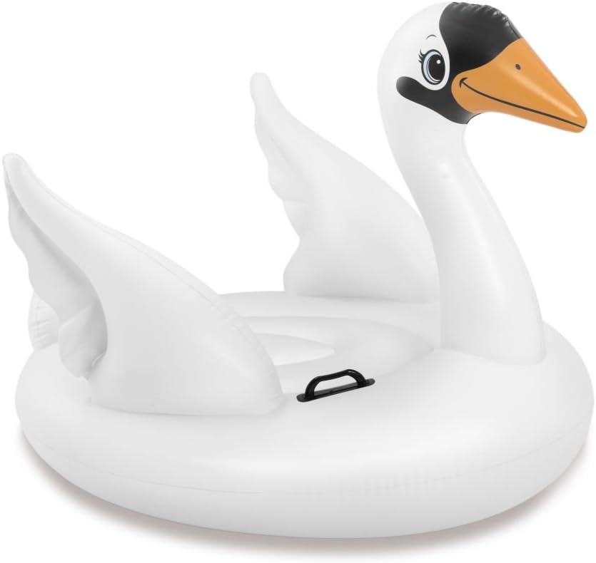 Intex Swan Inflatable Ride-On, 51" X 40" X 39", for Ages 14+