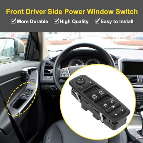 Image of SecosAutoparts Front Driver Side Power Window Switch Compatible with Volkswagen Routan 2009 2010 2011 2012 2013 Repalce 7B0959857E 7B0959857B