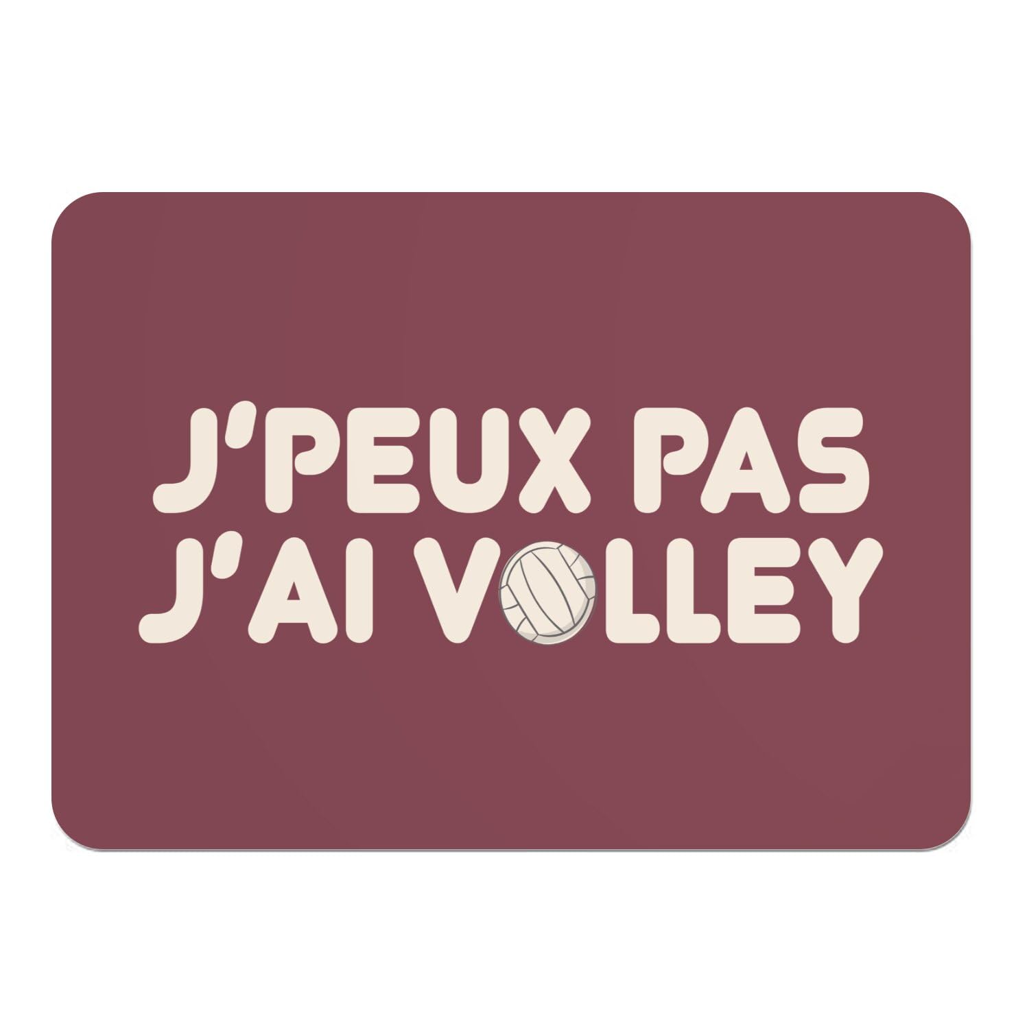 Napperons sport volley en liège pour vos repas d'été en terrasse