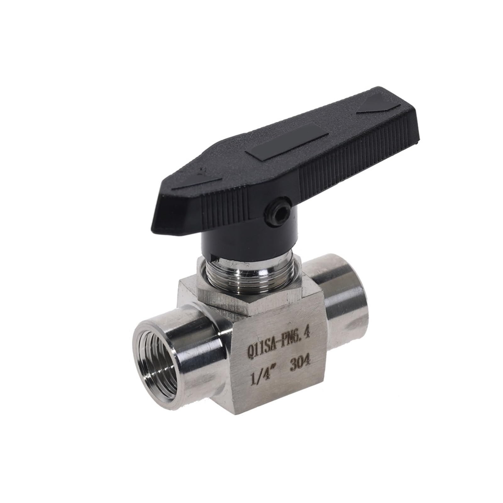 Válvula de aguja de 1/8" en acero 304 ideal para control fino de agua y gasóleo