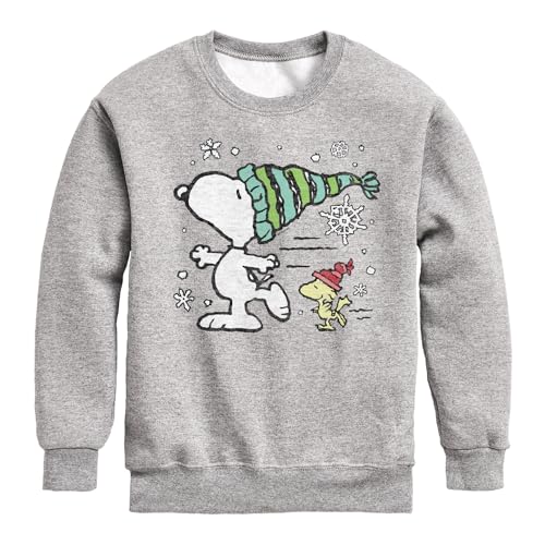HYBRID APPAREL - Peanuts - Snoopy Woodstock Skate - Toddler & Youth Crewneck Fleece Sweatshirt