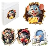 Ya en mundofriki.es: FOSDICK Pegatinas pared Decorativas,Pegatinas de Pared de 4 Unidades 3D Ratón Divertido Vinilos Decorativos Extraíbles para Dormitorio Infantil Sala de Estar Cocina Guardería Decoración del Hogar