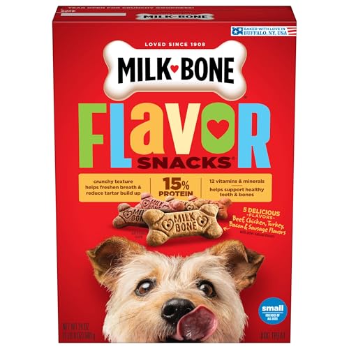 Milk-Bone Flavor Snacks Dog Treats, Small Biscuits, 24 Ounce