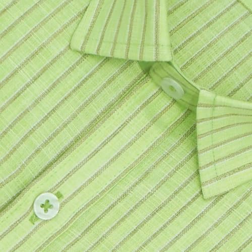 Image of GHPC 100% Cotton Striped Half Sleeves Regular Fit Formal Shirt for Men