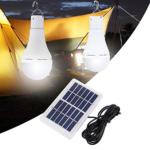 Festnight 9 W / 7 W Portátil LED Acampamento Movido A Energia Solar Lâmpada Remoto Controlado À Prov