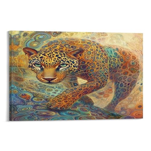 Impression giclée léopard sur toile premium de 40 x 60 cm