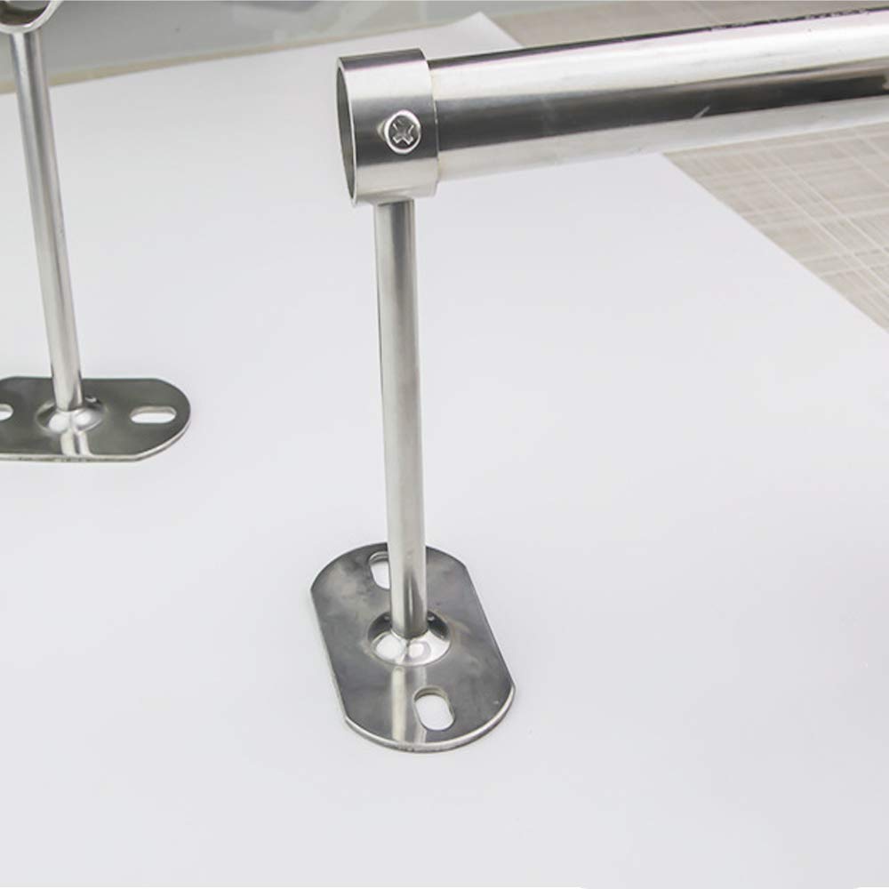 4 Pezzi Staffa di Montaggio a Soffitto per Tende, Robusto Bastone per Tende Inox Supporto per Aste per Finestra Ufficio Guardaroba