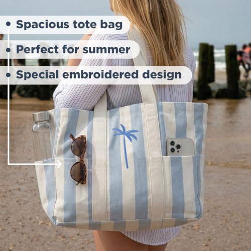 Image of Folkulture Beach Bag | Large Waterproof Beach Tote Bag for Women, Beach Essentials, Travel & Vacation Essentials