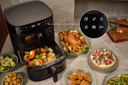 DualZone 4-in-1 Stacked Air Fryer - 11.6qt Capacity, with Sync Cook and Sync Finish - 4 Pre-Programmed Air Fry Settings, Black - image 9