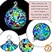 Totally Blown Glassworks Ornament, Handmade Blown Glass, Hanging Tree Holiday Décor, Sun Catcher, Witches Ball, Gazing Orb, Friendship Keepsake, Window Color. (Teal Rainbow Magic Mix)