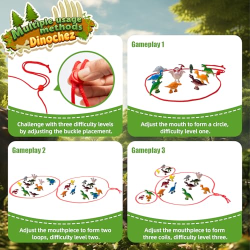 Juego de Ajedrez Magnético con Dinosaurios y Piedras miniatura 5