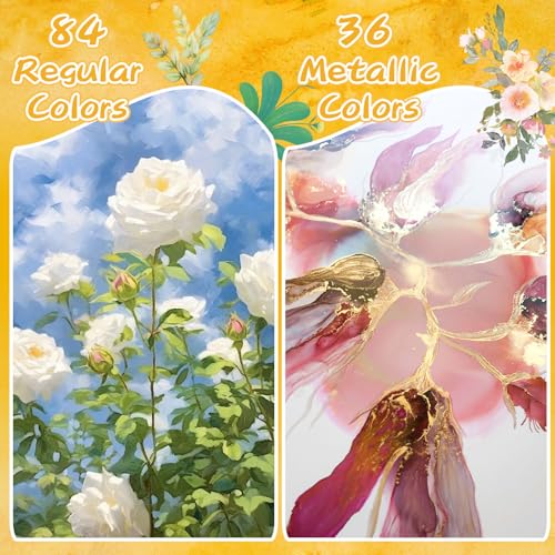 128-Colors-Washable-Watercolor-Paint-Set-with-4-Brushes-Portable-Travel-Water-Color-Kit-with-Carrying-Case-Palette-and-Accessories-Non-Toxic-Art-Supplies-Gift-for-Artists-Adult-Teen-Kids-Girls-Boys