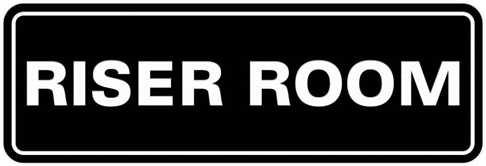 Standard Riser Room Door/Wall Sign - Black - Small