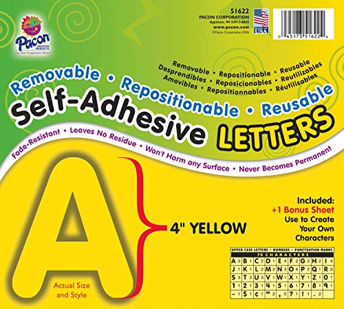 PAC51622 - Pacon Reusable Self-Adhesive Letters