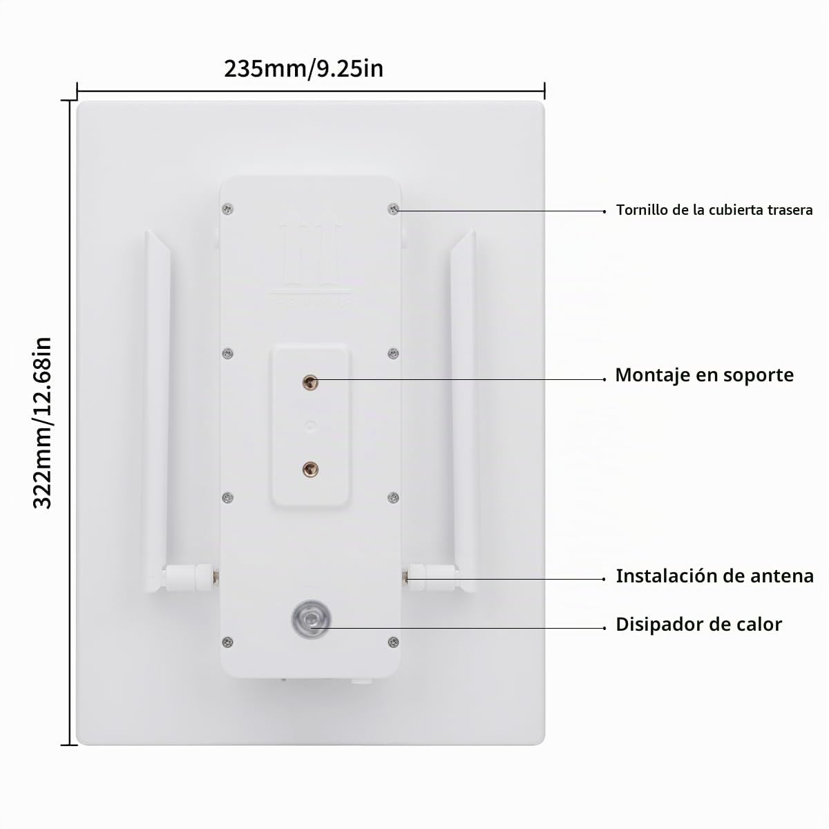 WiFi Panel Solar Router Repetidor,Impermeable 15W 25000mAh 300Mbps 492ft Cobertura WiFi Range Extender WLAN Repetidor Amplificador Inalámbrico Solar Powered Router Signal Booster E3