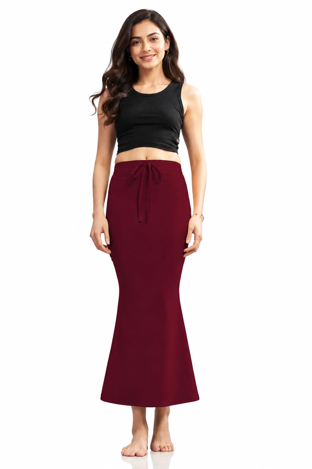 Stretchable Saree Shapewear Petticoat for Women, Cotton Blended,Petticoat,Skirts for Women,Shape Wear Dress for Saree Pink-image-15