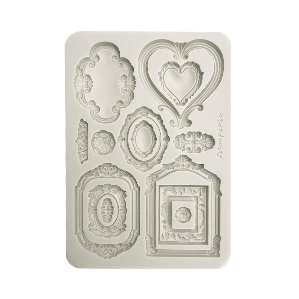 Stamperia KACMA580 Silikonform – Grau, 14,8 x 21 x 0,7 cm