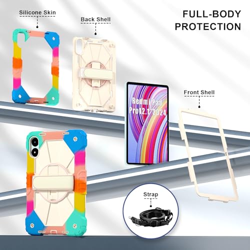 Coque Poco Pad 12.1 silicone évite les bris d'écran avec sa sangle - 4