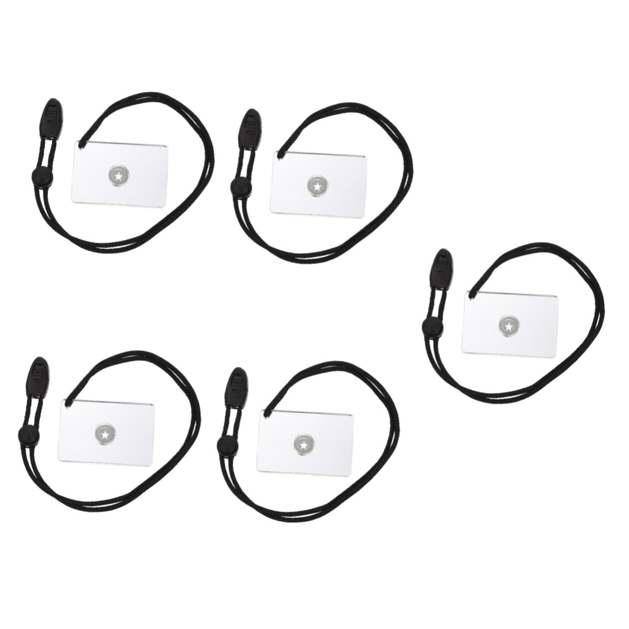 GALPADA 5pcs Emergency Mirror for Hiking Camping High-Reflective Acrylic Compact Signal Mirror