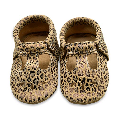Ievolve Baby Leather Shoes Soft First Walker Shoes Crib Shoes Moccasins For Toddlers(Leopard Print Sandal, 12-18 Months) #TOP2