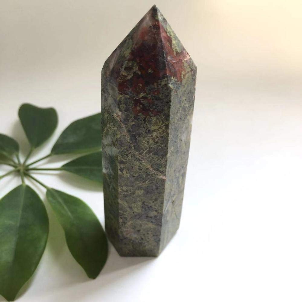 Decor Stone High & Natural Ruby in Zoisite Hand Carved Crystal Point Wand for Present Or Collection ZY - (Color: Ruby in Zoisite)